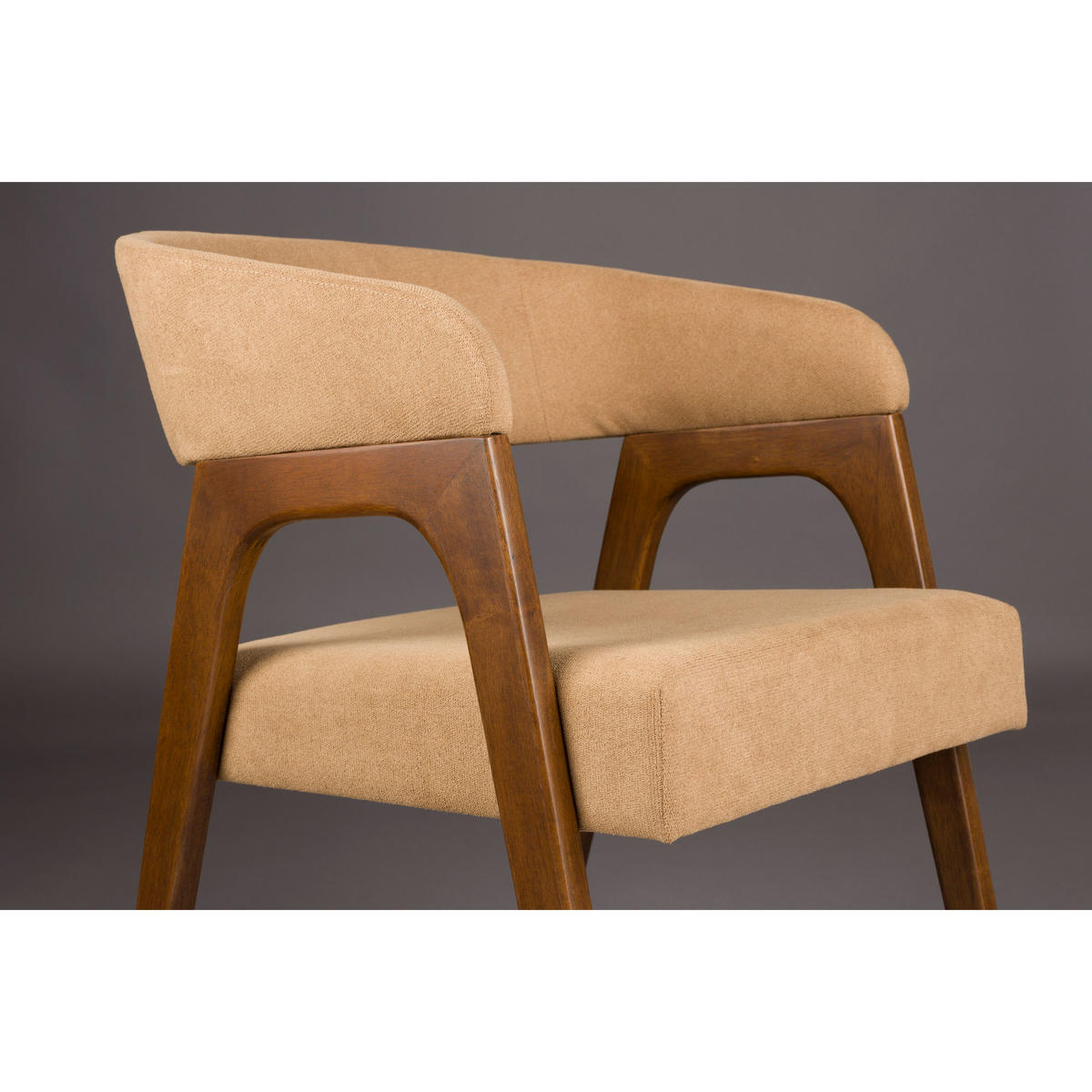 ESSZIMMERSTUHL Adamello Beige - 2 er Set - Beige, Textil (54.5/74/58cm) - Dutchbone