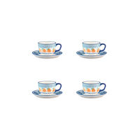 TASSEN Napoli 20cl und Untertasse Ø15cm - 8 Teile - Zitrusfrucht - Weiß, Keramik (20L) - Björn