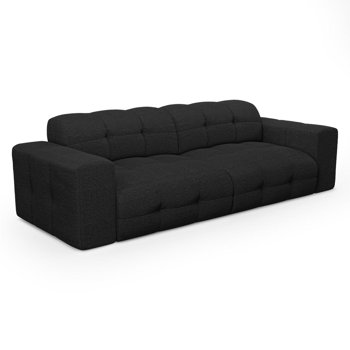 SCHLAFSOFA GERADE Steinbock Dunkles Anthrazit 230cm - Anthrazit, Textil (230/45/32cm) - Sia Home