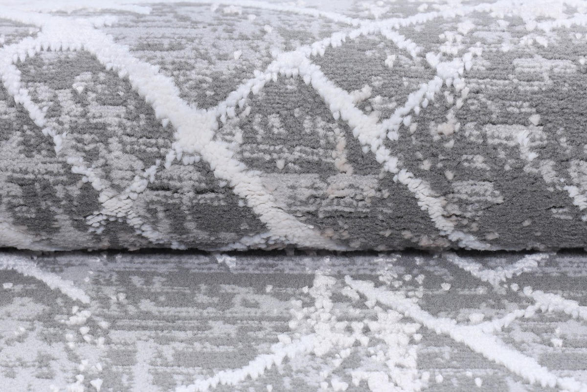 KOBEREC grafitový sivý abstraktný - 120 x 170 cm - sivá, textil (120/170cm) - Mazovia
