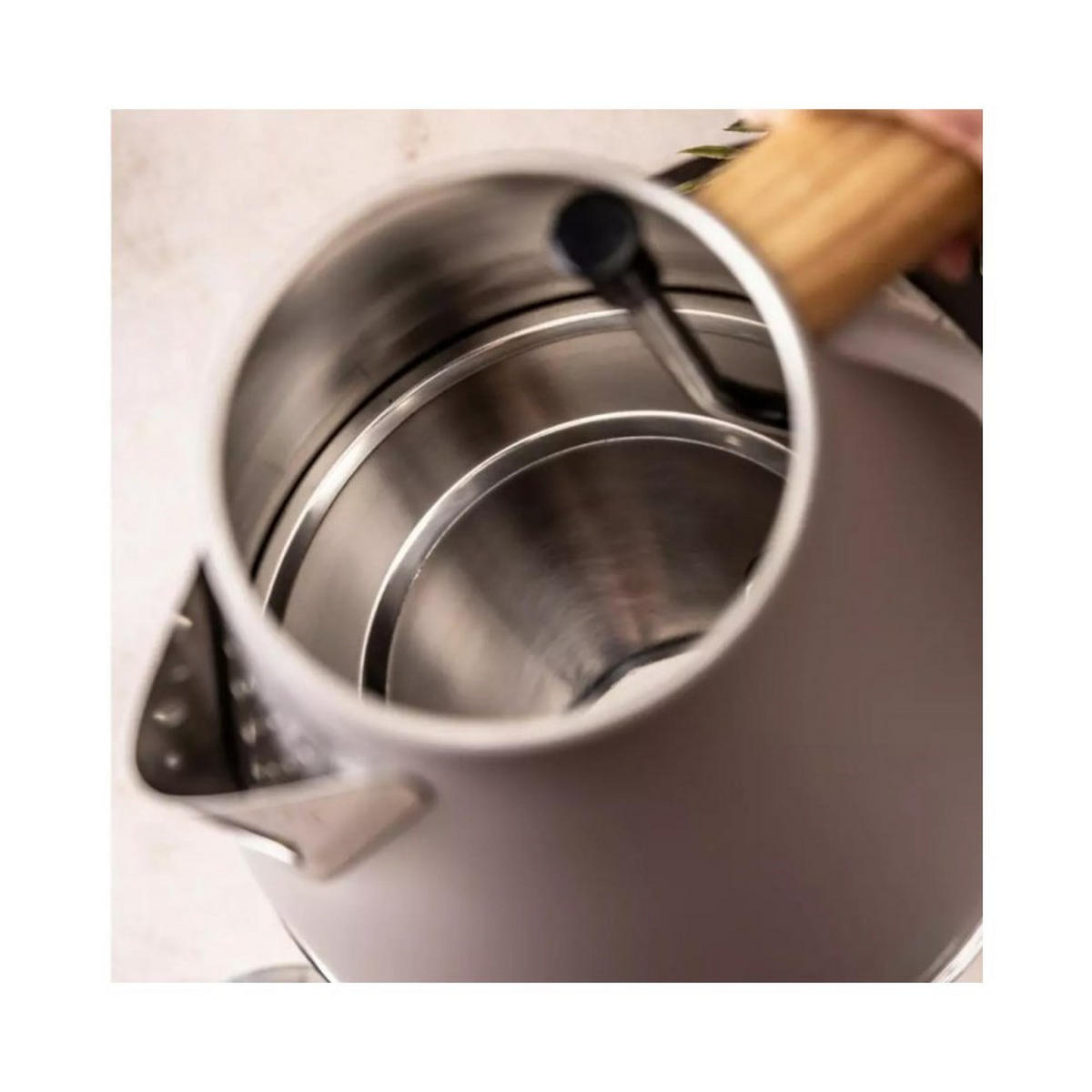 WASSERKOCHER ELEKTRISCH Beige 21/17/25 cm 52927 - Beige, Metall (17/25/21cm) - Klausberg 