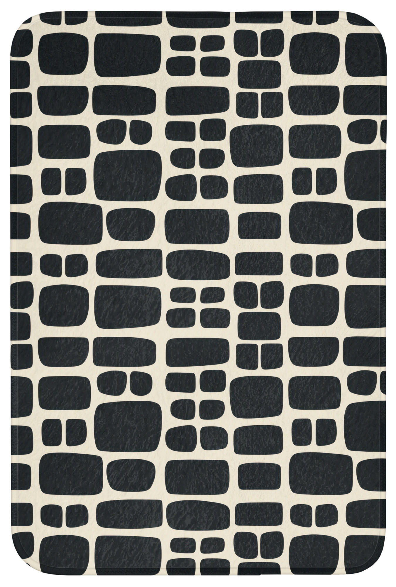 KOUPELNOVÁ PŘEDLOŽKA Moderní - organické - černé 60x90 cm - antracitová, textil/plast (60/90cm) - OnlyWow