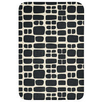 KOUPELNOVÁ PŘEDLOŽKA Moderní - organické - černé 60x90 cm - antracitová, textil/plast (60/90cm)