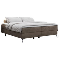 BOXBETT LESS 140/200 Braun Velvet - H4 - Braun, Holz/Textil (140/200cm) - MKS