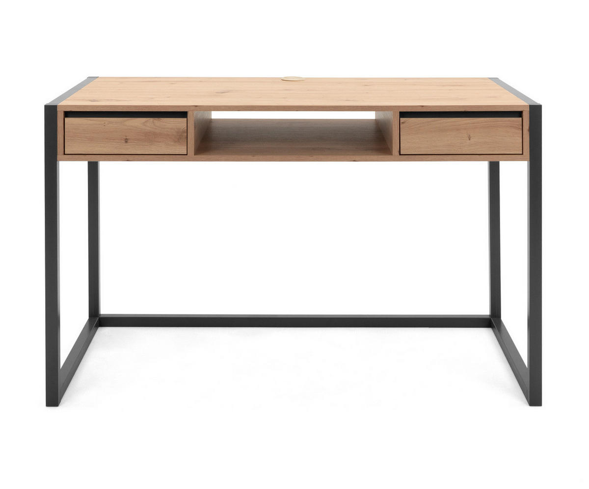 SCHREIBTISCH Artisan Eiche, anthrazit 120 cm, Industrial Design, Tisch mit Schubladen - Anthrazit/Eiche Artisan, Holzwerkstoff (120/60/75cm) - Furn.Design