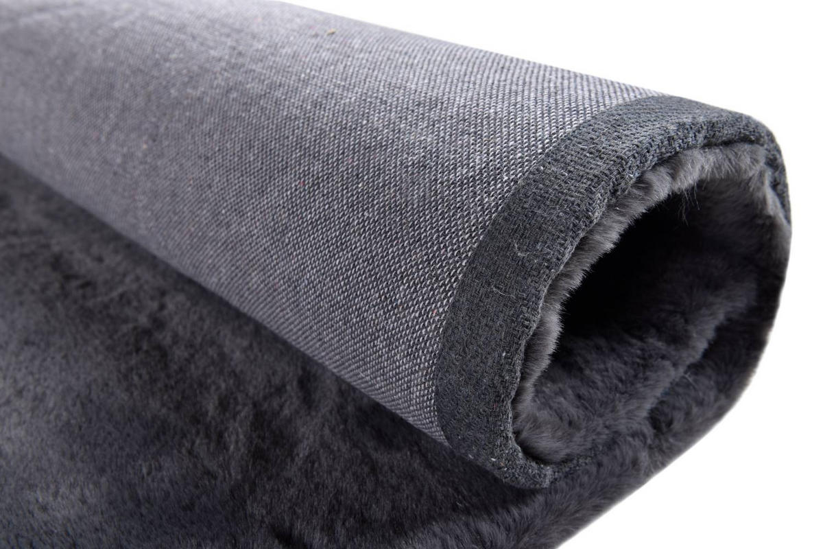 KUNSTFELLTEPPICH Chiara 40x60 cm - Anthrazit, Textil (40/60cm) - Gino Falcone