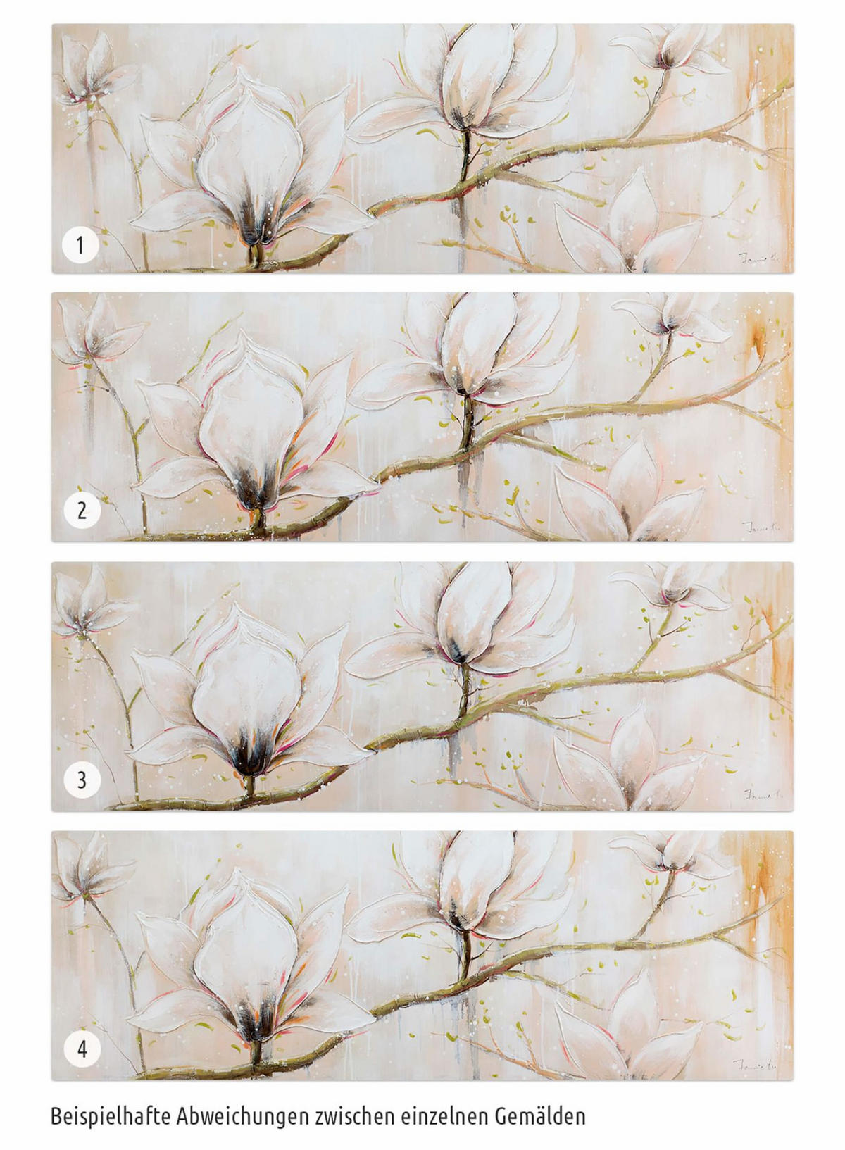 ÖLGEMÄLDE 150/50 cm - Beige/Weiß, Holz/Textil (150/50cm) - KUNSTLOFT