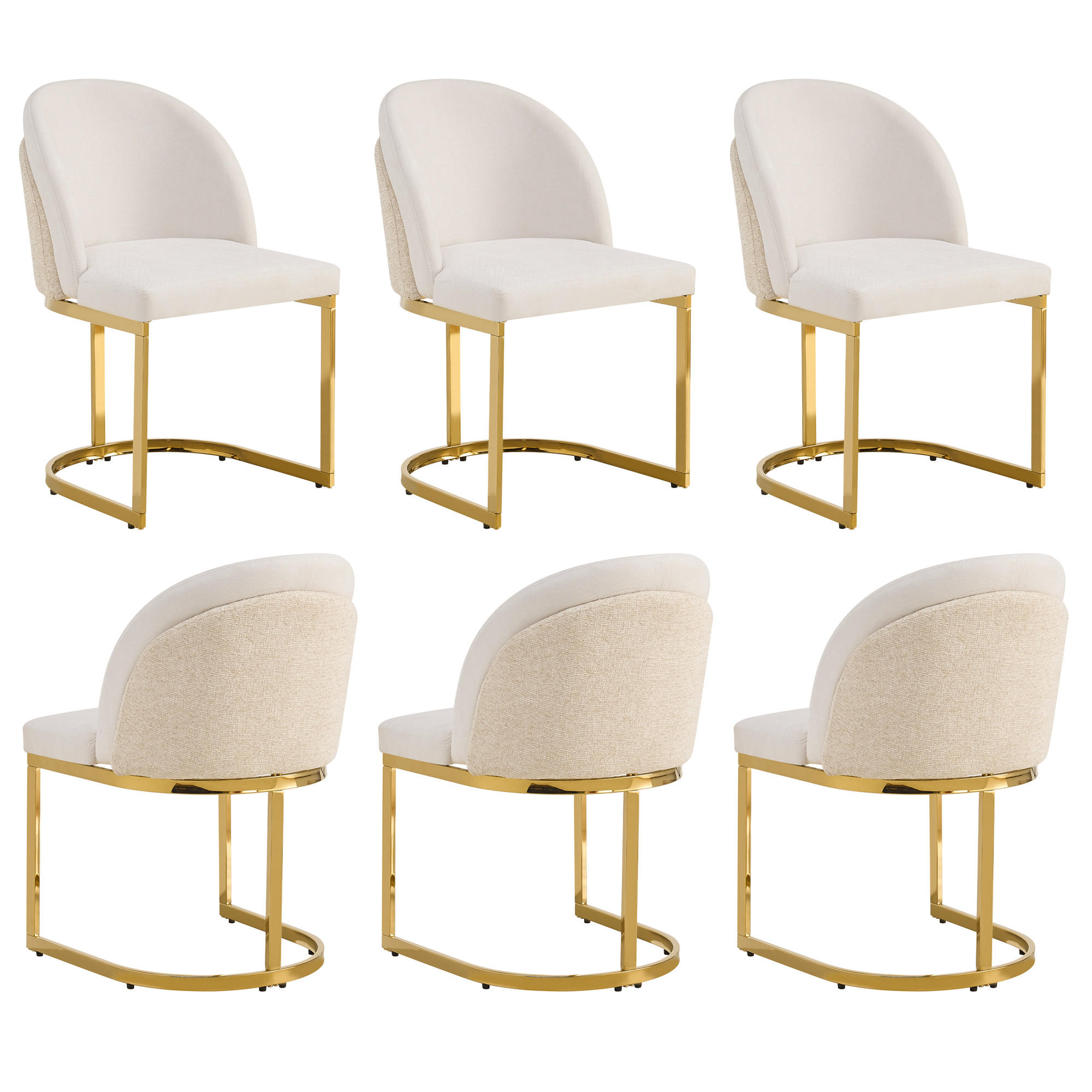 ComfortXL Stuhl-Set Beige 52x85x59 cm