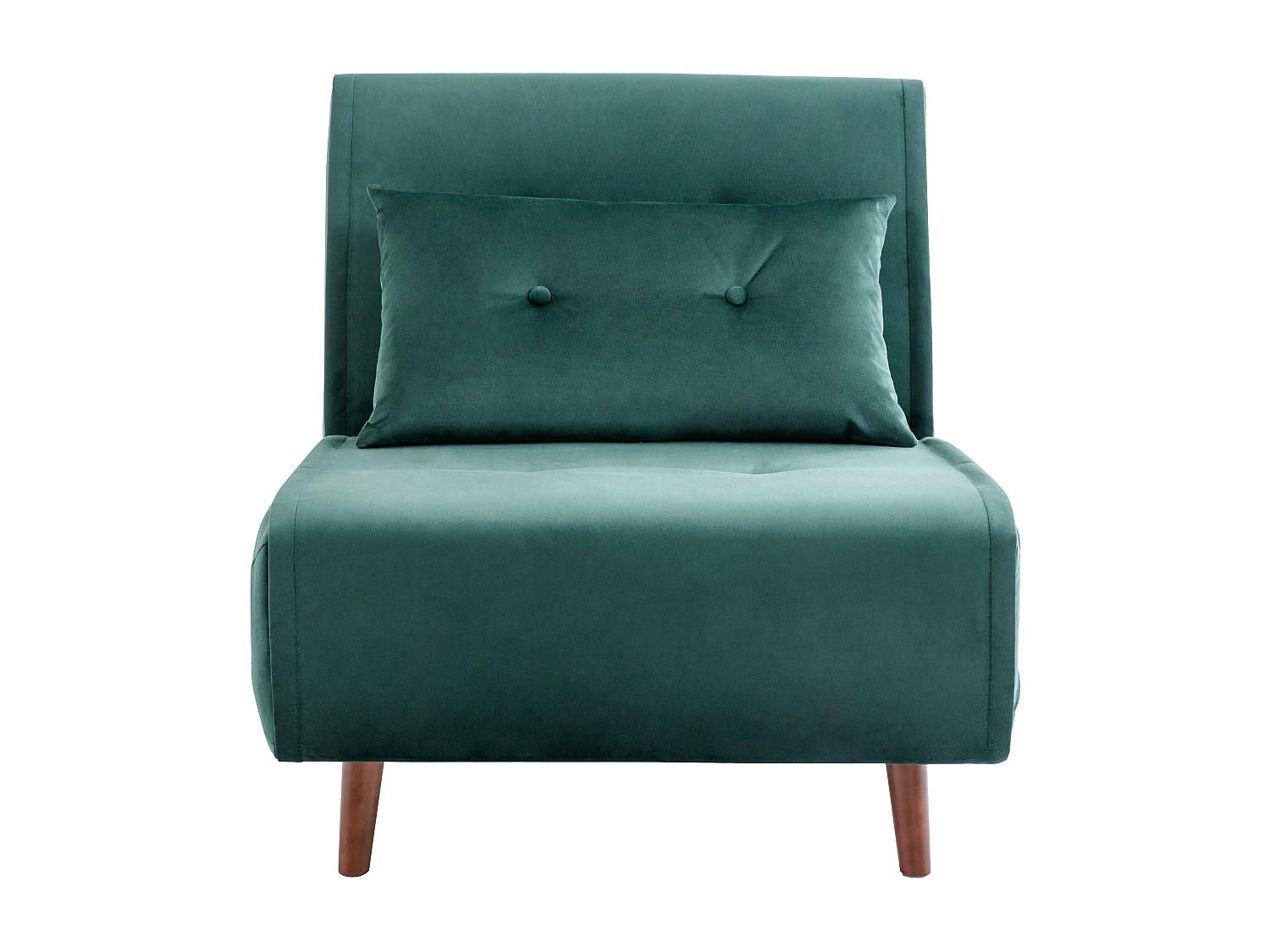 SCHLAFSESSEL - 1 Person - Samt, Stoff - Tannengrün - - Waldgrün, Textil (77/81/91cm) - Vente-Unique