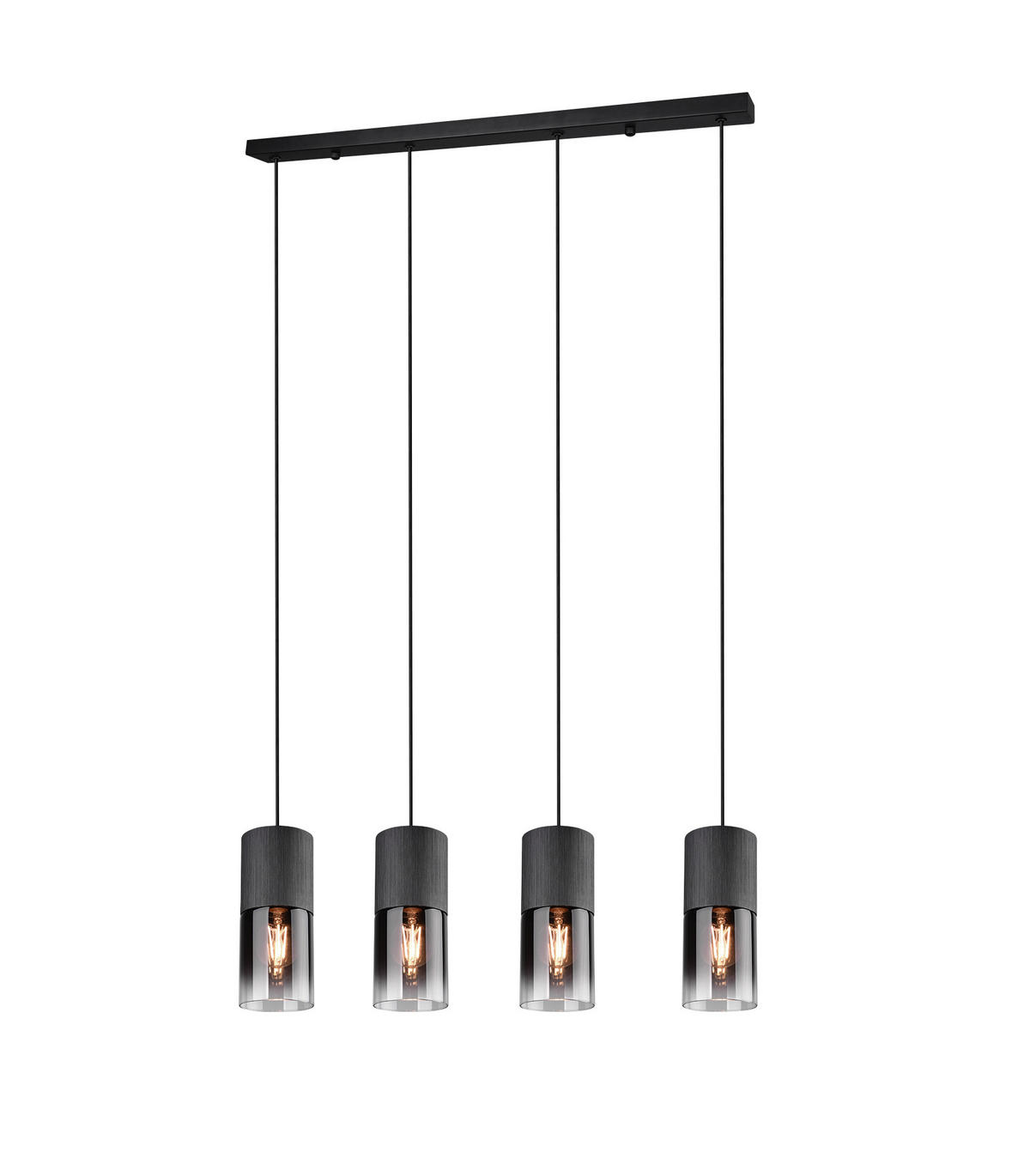 HÄNGELAMPE ROBIN - Schwarz - 10/10/150 cm - Schwarz, Metall (80.5/80.5/150cm) - Trio Leuchten