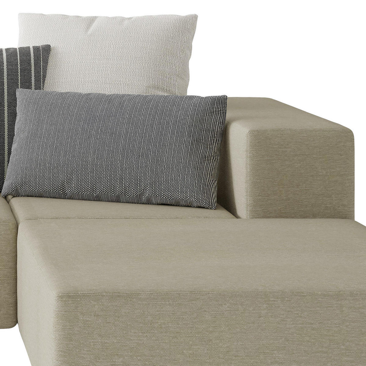 OUTDOOR-ECKSOFA - Braun, Textil/Metall - home24