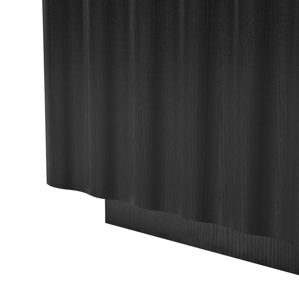COUCHTISCH in Schwarz Wohnzimmertisch mit Wellenmuster und Schubladen, 100 B x 50 T x 40 H(cm), für Wohnzimmer - Schwarz, Holzwerkstoff (50/100/40cm) - STILVORA