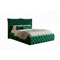POLSTERBETT BERTINI Grün Velvet - Grün, Textil (200/200cm) - KAWOLA
