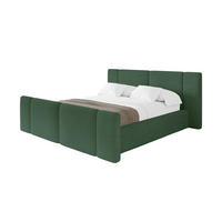 POLSTERBETT mit Bettkasten, Fußteil und Lattenrost, Bett mit Matratze H3/H4 - RIVO-Z 120x200 Grün - Grün, Holzwerkstoff/Textil (120/200cm) - ALTDECOR