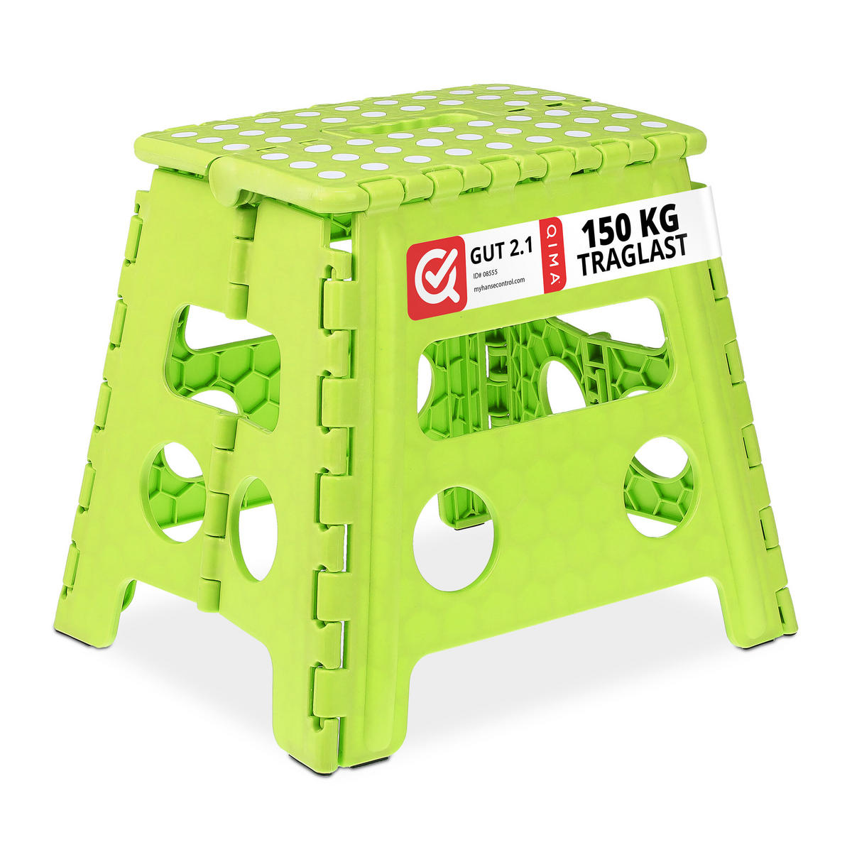 KLAPPHOCKER - Grün, Kunststoff/Textil (37/30/29cm) - Relaxdays