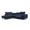 ECKSOFA FIERO 5-Sitzer mit 1 Relaxfunktion, dunkelblau - Dunkelblau, Holzwerkstoff/Textil (228/290cm) - Courtois Laville