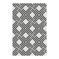 TEPPICH Premium en Vinyle Schwarze Linien 140x200 cm - Schwarz, Kunststoff (140/200cm) - STORESDECO
