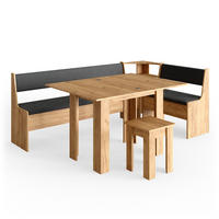ECKBANKGRUPPE Roman Goldkraft Eiche 210 x 41.5 cm mit Tisch - Honigeiche/Anthrazit, Holzwerkstoff (210/80/120cm) - Vicco