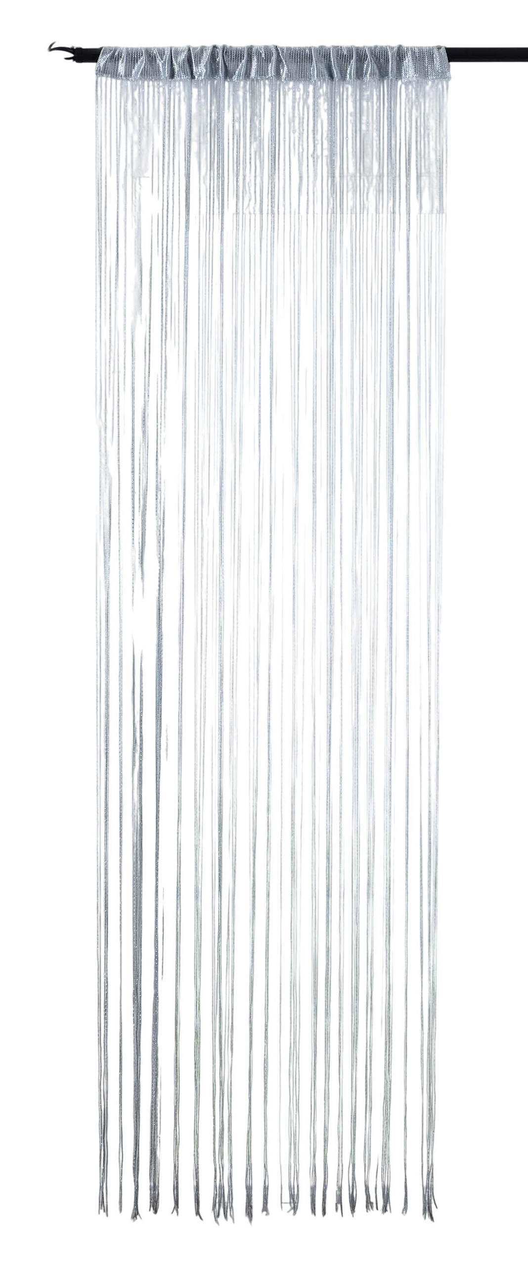 FADENGARDINE Shanghai HxB 230x100 cm Grau Lurex - Grau, Textil (100/230cm) - Gardinenbox