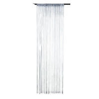FADENGARDINE Shanghai HxB 230x100 cm Grau Lurex - Grau, Textil (100/230cm) - Gardinenbox