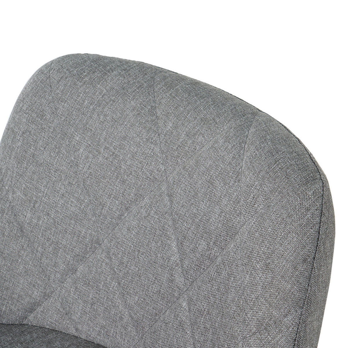 BARSTUHL - 2er-Set - Leinen / Eisen - Grau, Textil/Metall (46/83/49cm) - home24