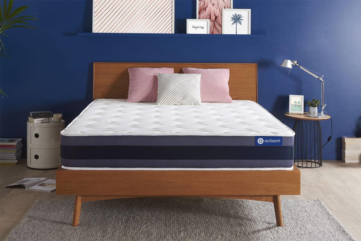 MATRATZE Actiflex morpho Taschenfederkern und Memory-Schaum 140 x 190 cm h1 - Weiß, Textil (140/190cm) - ACTISOM