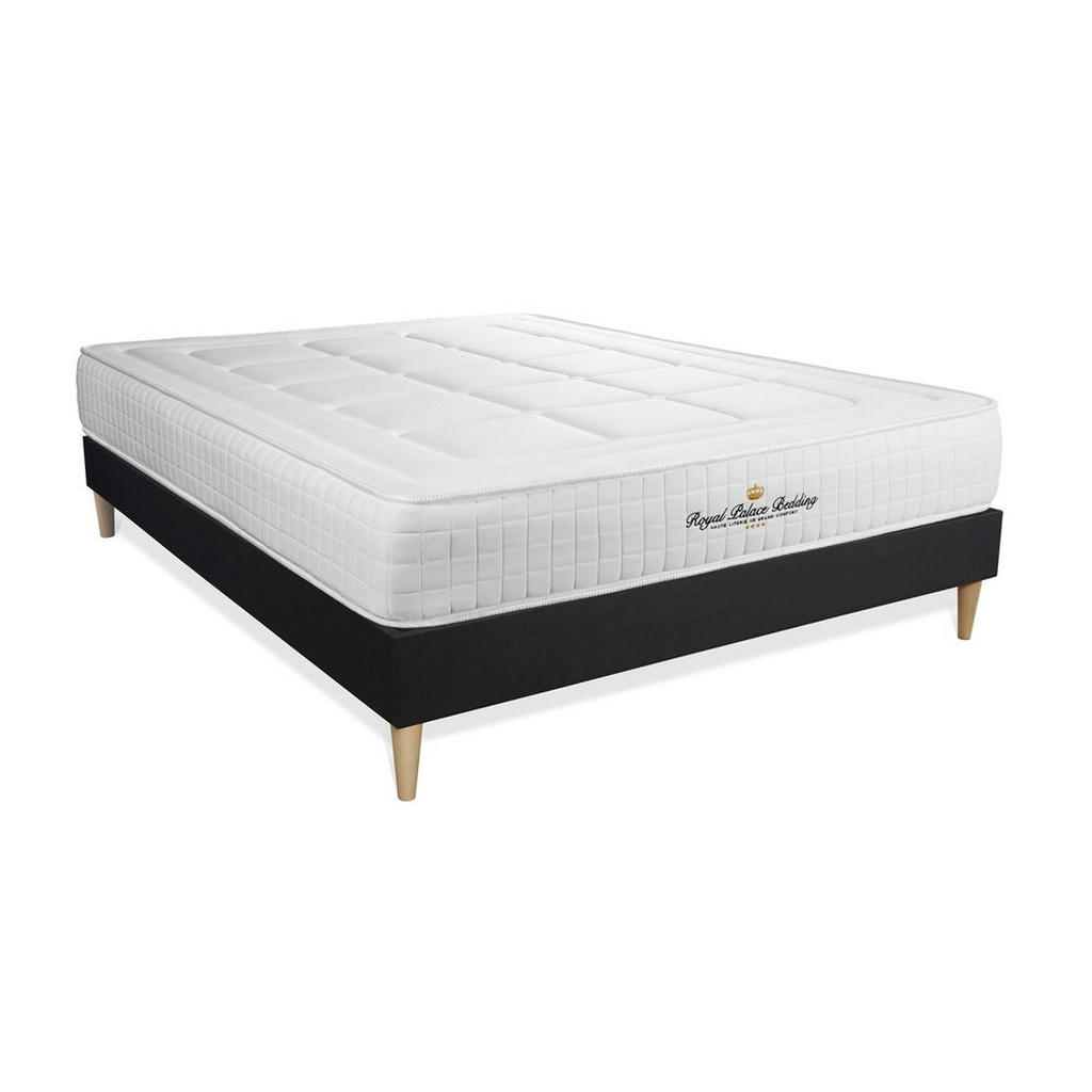 Thumbnail - Royal Palace Bedding Bett, Schwarz, Textil, H3, 3-Zonen, Höhe ca. 24 cm, 200x200 cm, Oeko-Tex® Standard 100, Schlafzimme...