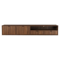 HÄNGELOWBOARD Evron mit 2 Schubladen und 2 Türen, 200 cm, Walnuss - Walnussfarben, Holzwerkstoff (200/35/40cm) - Beautysofa