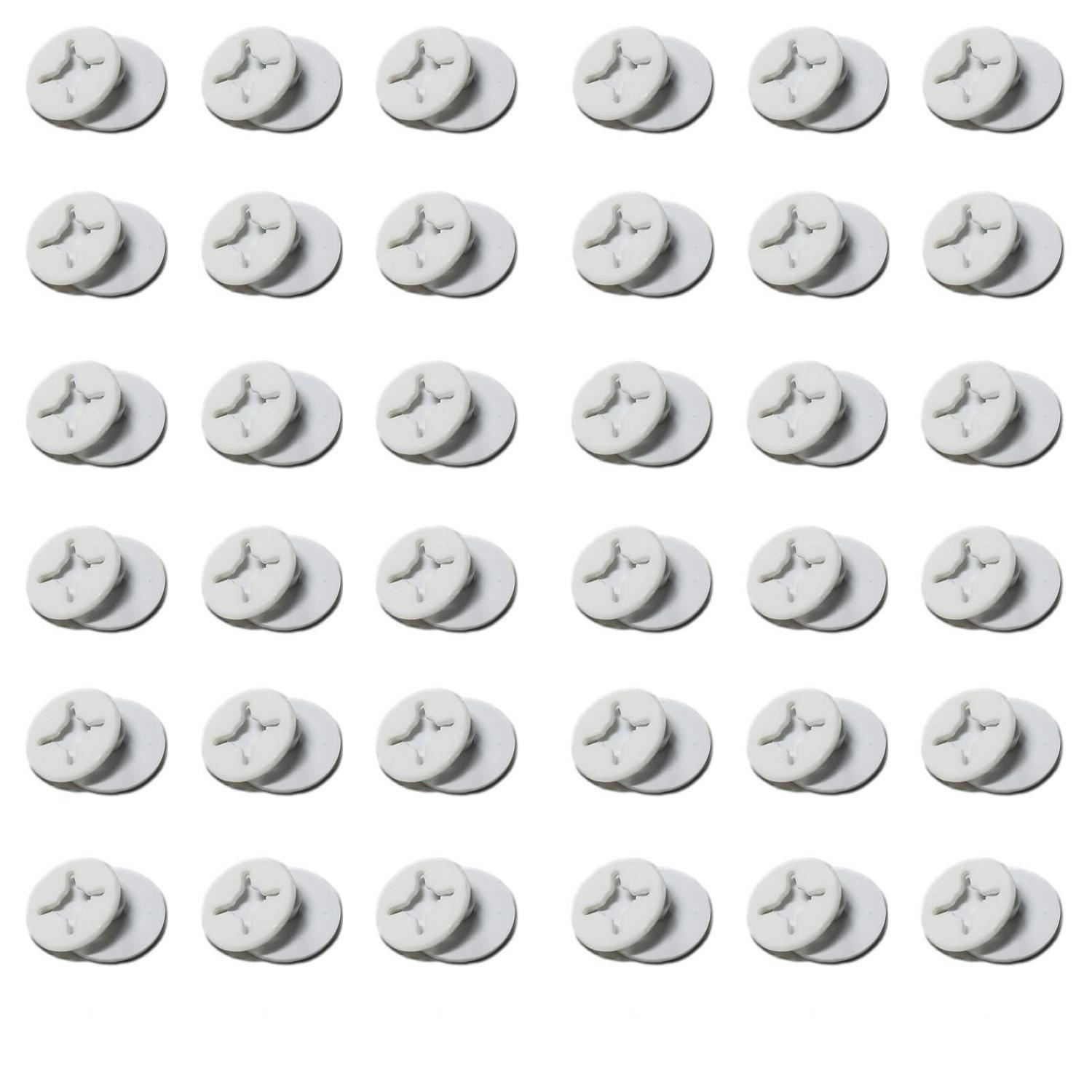 BEFESTIGUNGSKNÖPFE für Fliegengitter 36-teiliges Set Weiß - Weiß, Kunststoff (5/1/5cm)