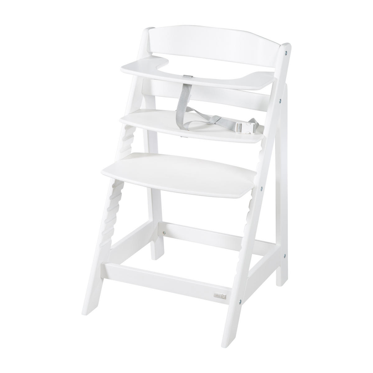 BABYHOCHSTUHL Born Up Luxe mit Neugeborenenaufsatz Weiß - Weiß, Holzwerkstoff/Textil (46/94/66.5cm) - Roba