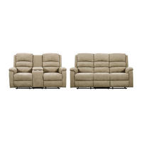 COUCHGARNITUR - 5 Personen - stoff - taupe Nevers - Taupe, Textil (187/103/95cm) - Vente-Unique
