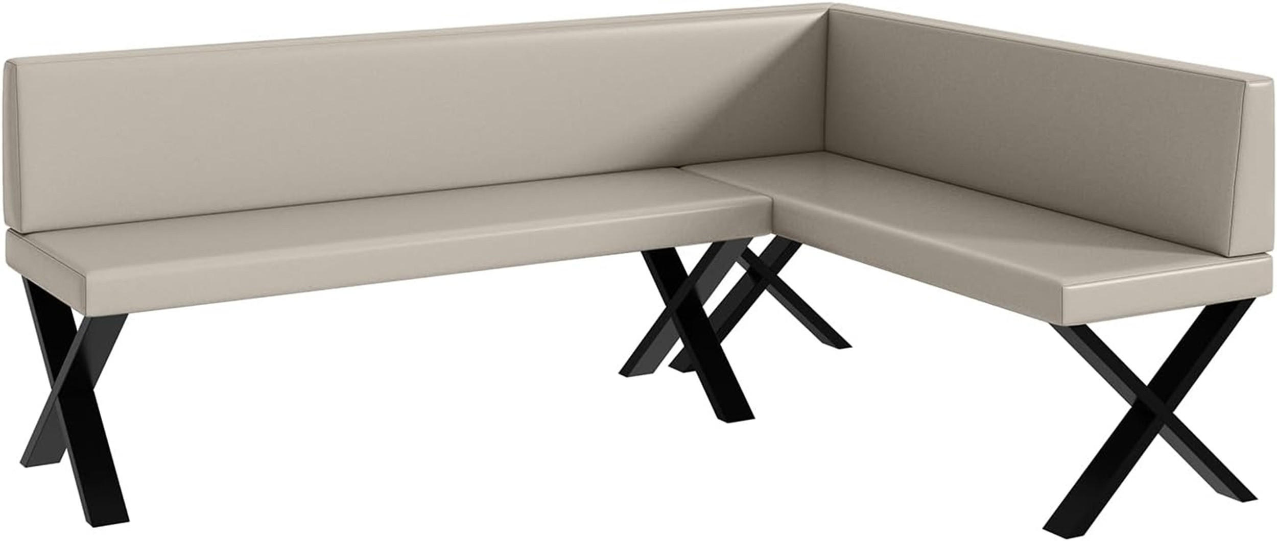 Meblini Eckbank Beige 196x142 cm