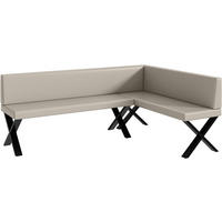 ECKBANK TONI_X - Beige, Leder (142/196cm) - Meblini