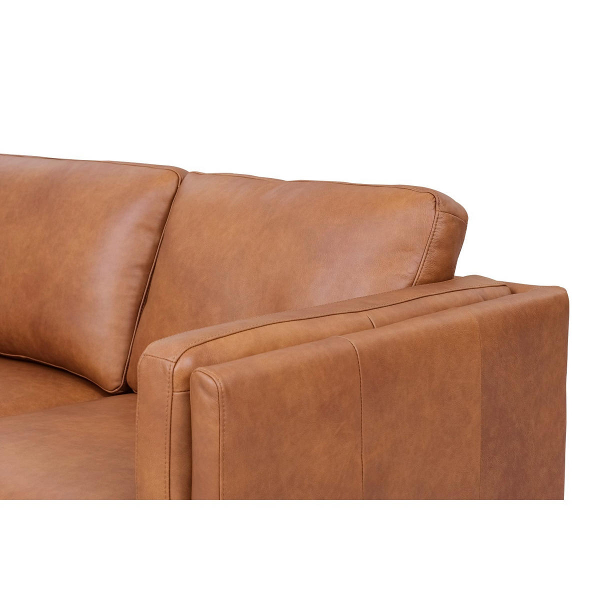 DREISITZER-SOFA Echtleder Braun - Schwarz/Braun, Leder/Metall (220/83/88cm) - Furnhouse