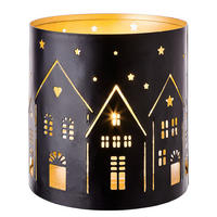 WINDLICHT Luminous - Schwarz, Metall (10/10/10cm) - Butlers