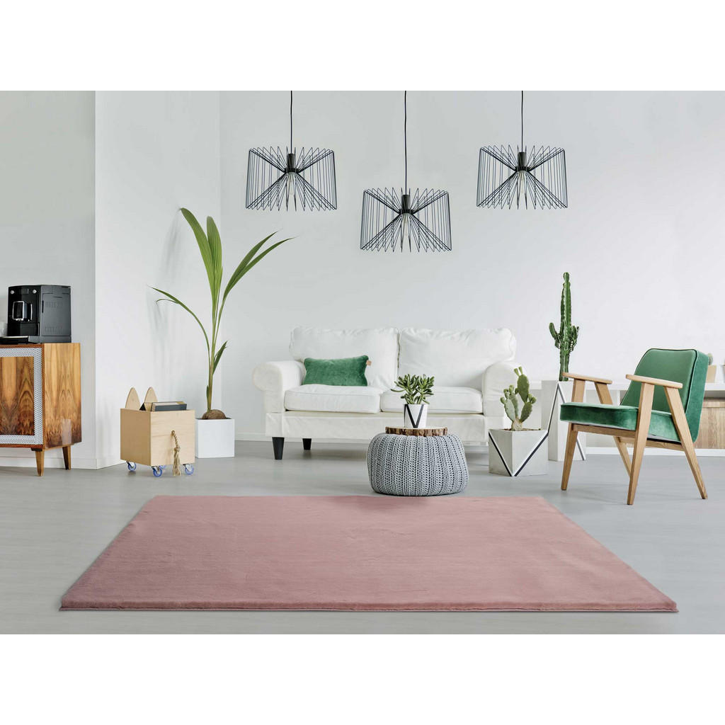 Thumbnail - Atticgo Webteppich, Pink, Textil, Uni, Rechteckig, 120x180 cm, in verschiedenen Größen erhältlich, Teppiche & Böden, Tep...
