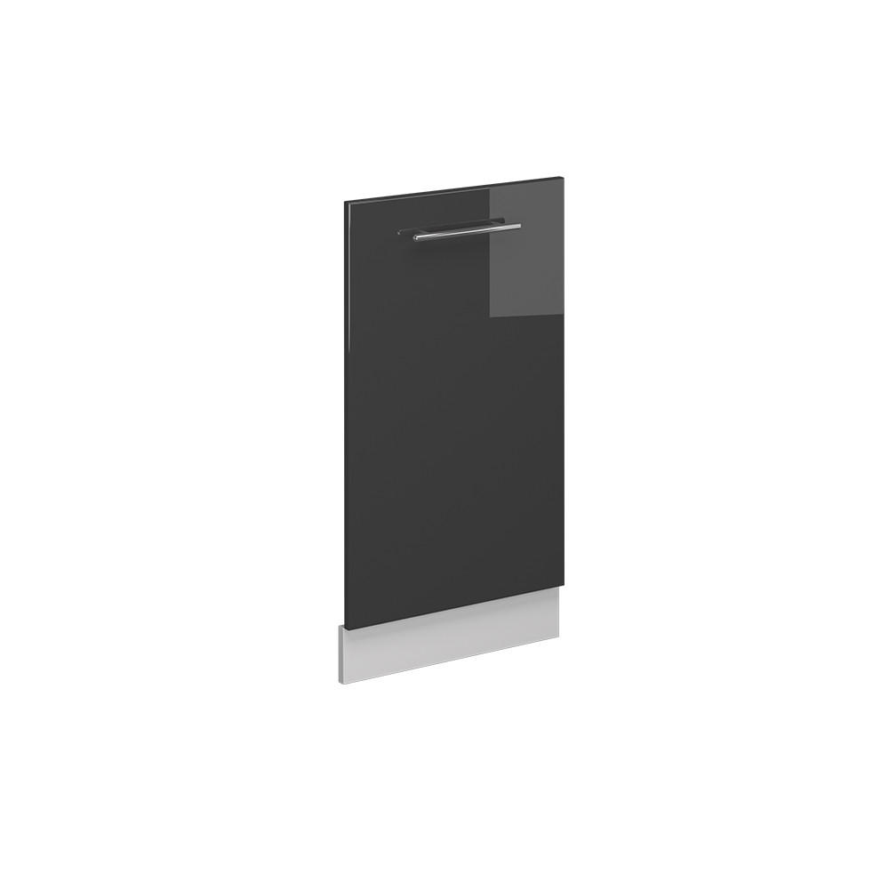 DISKMASKINENS FRONTPANEL Fame-Line Antracit högblank 45 cm utan bänkskiva Svart högglans, Vit 81.8/45/1.6 cm