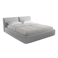 POLSTERBETT mit Bettkasten und Lattenrost 200x228 Grau - Hellgrau/Schwarz, Kunststoff/Textil (180/200cm) - LaMiaSofa