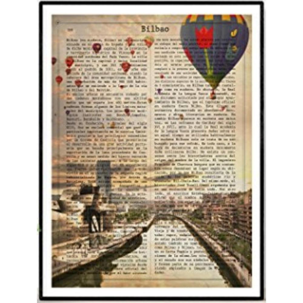 POSTER Vintage Von Bilbao. A4 Rahmenlos - Klar, Papier (29.7/5/21cm) - Nacnic