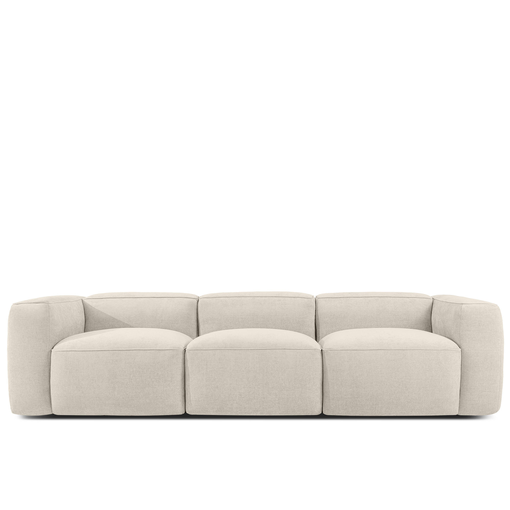 3-SITZER SOFA FUBBO, Ecru - Ecru, Holz/Holzwerkstoff (290/73/96cm) - KONSIMO®