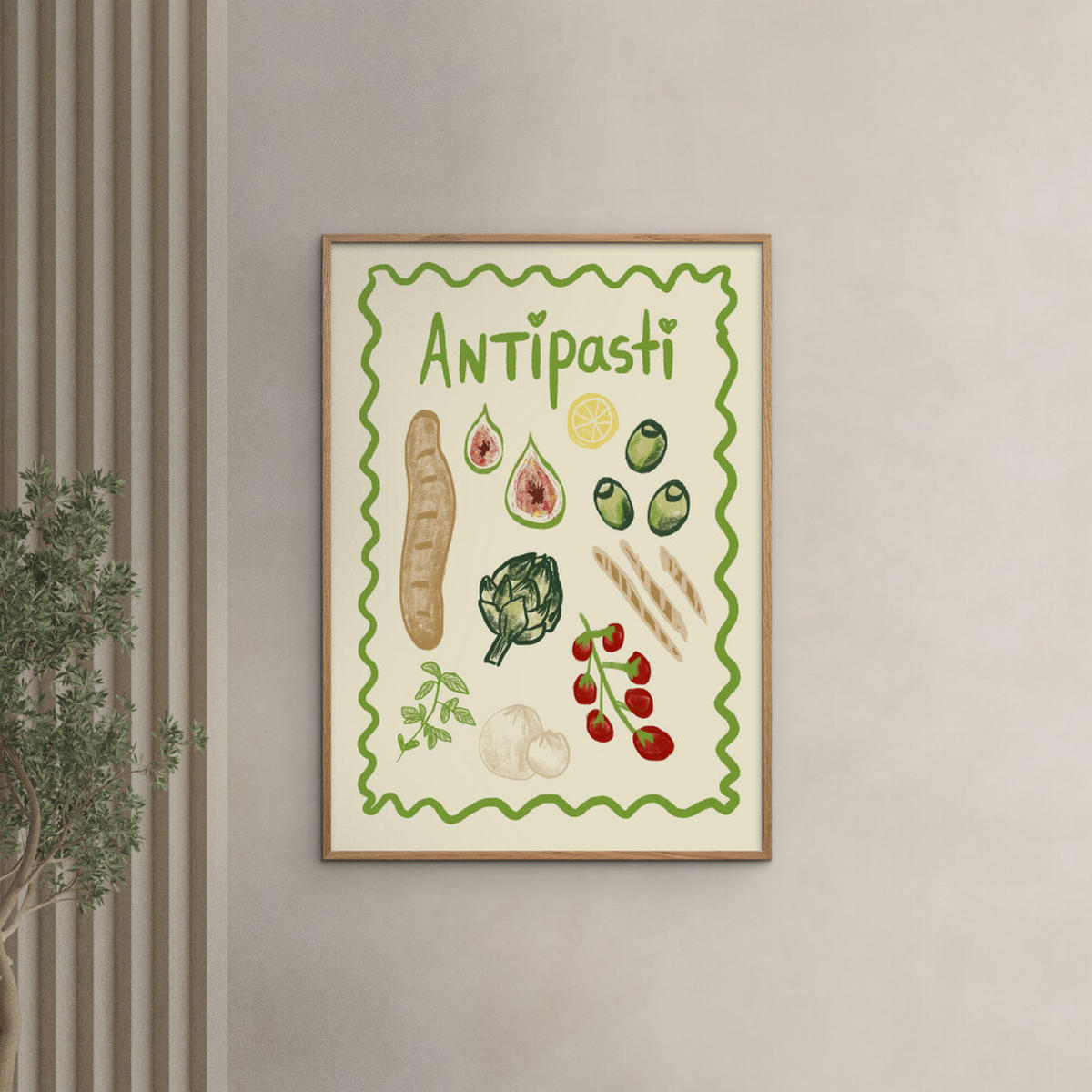 POSTER Studio Dolci - Antipasti - Multicolor, Papier (70/100/0.1cm) - Poster&Frame