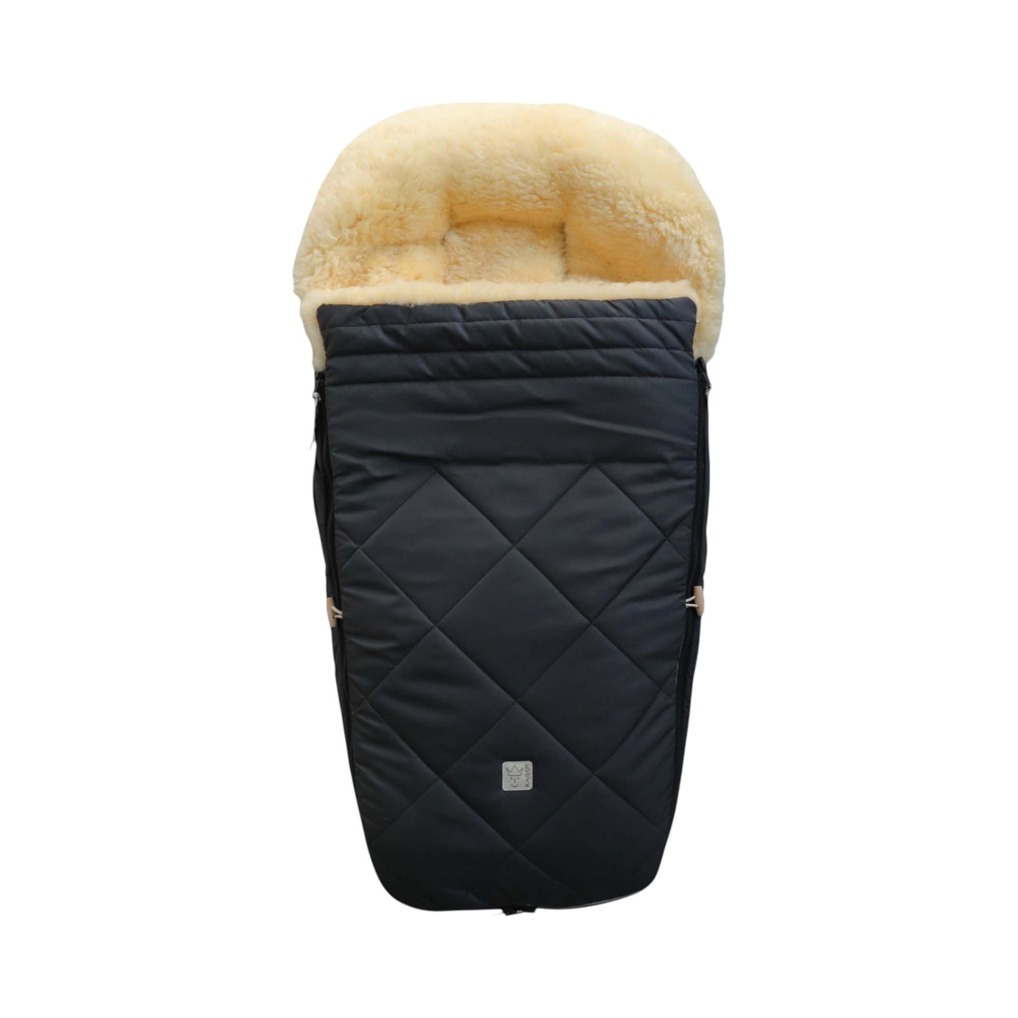 LAMMFELL-FUSSSACK Classic for Bugaboo, anthracite - Anthrazit, Fell (45/100cm) - Kaiserbaby