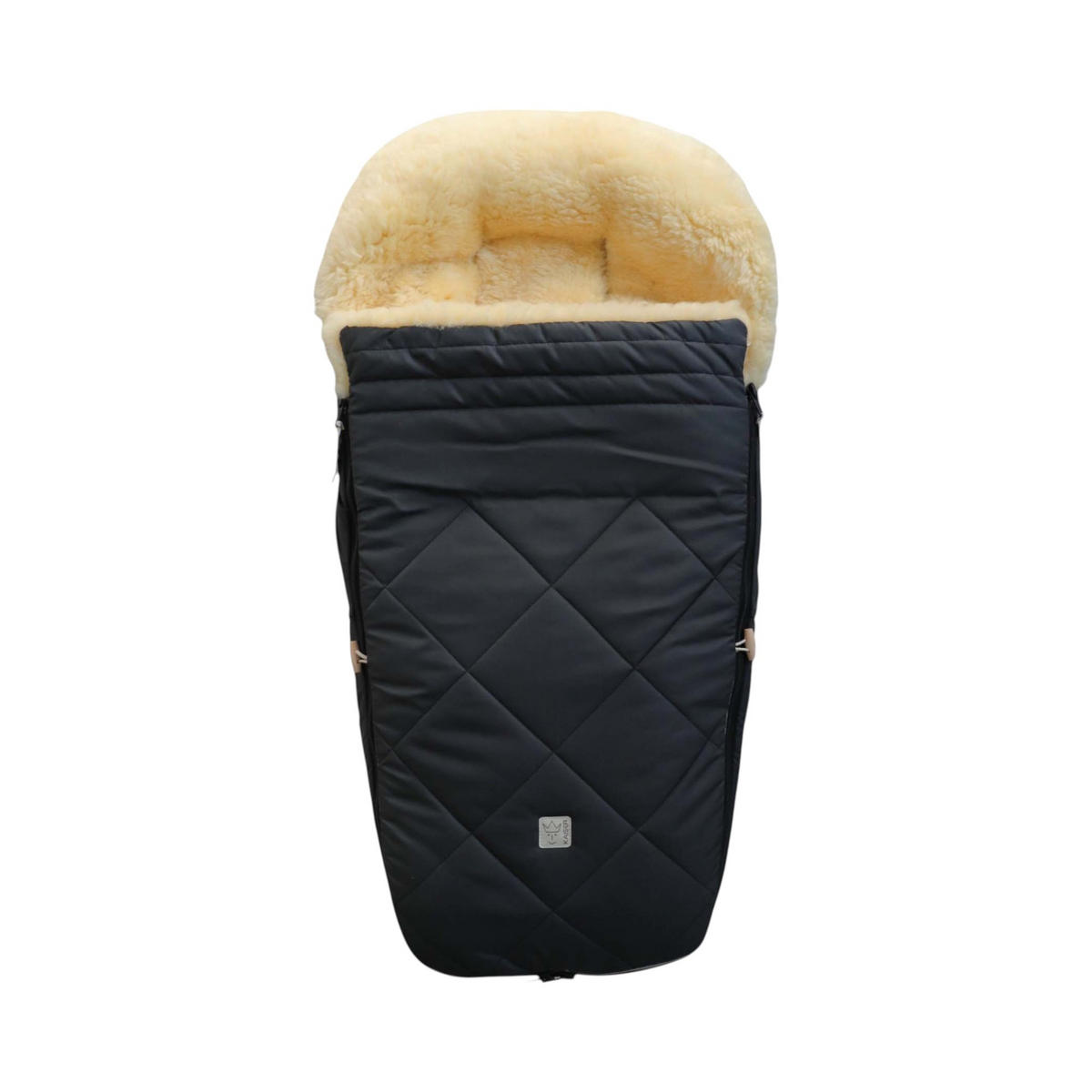 LAMMFELL-FUSSSACK Classic for Bugaboo, anthracite - Anthrazit, Fell (45/100cm) - Kaiserbaby