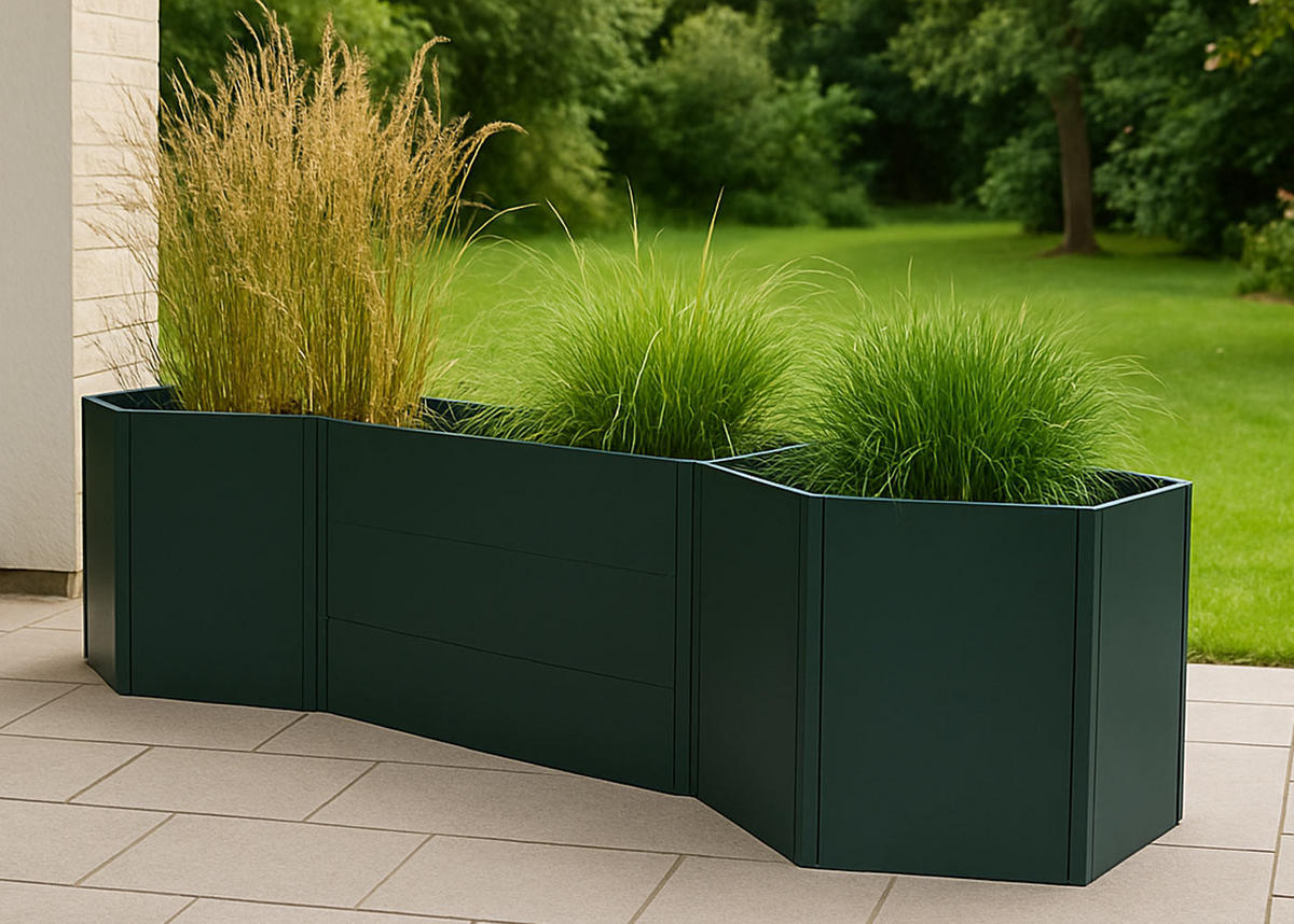 HOCHBEET Grün - Grün, Metall (286/77/88cm) - MCW