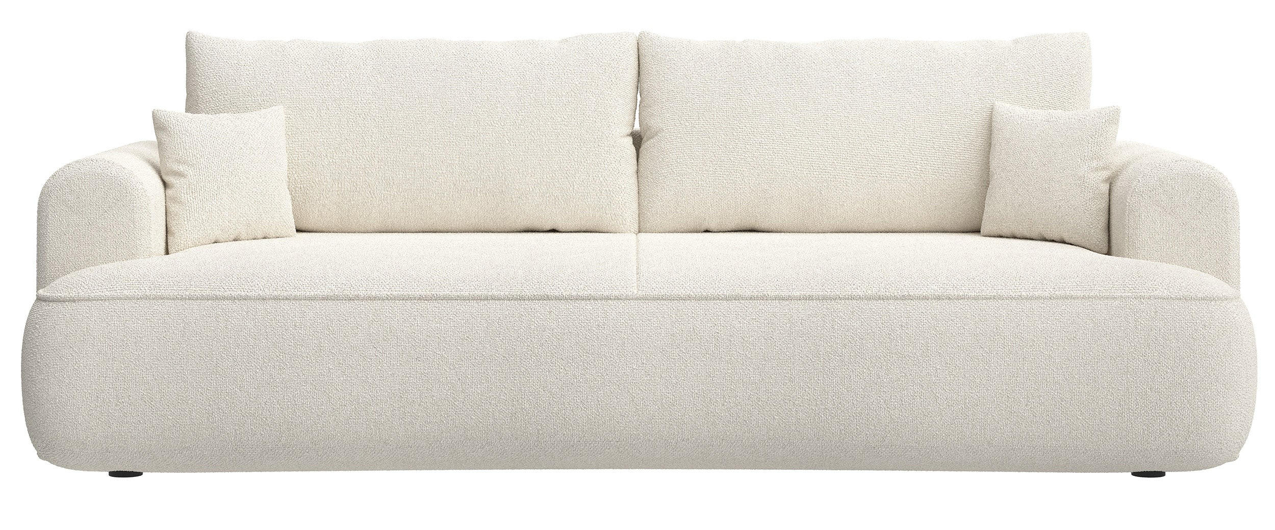 SCHLAFSOFA Ovo Creme 250 cm - Creme/Schwarz, Kunststoff/Textil (250/92/110cm) - Selsey