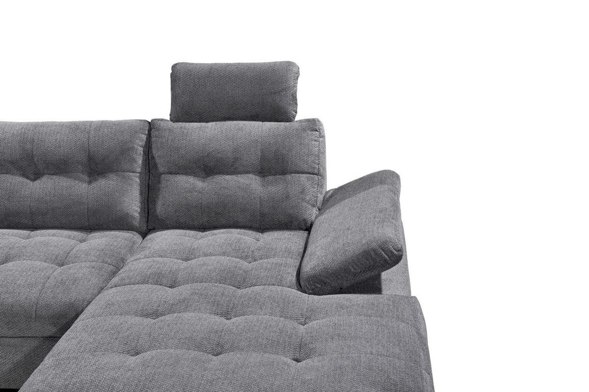 WOHNLANDSCHAFT mit Schlaffunktion und Bettkasten - Chromfarben/Titanfarben, Holz/Kunststoff (324/107/218cm) - ed exciting design