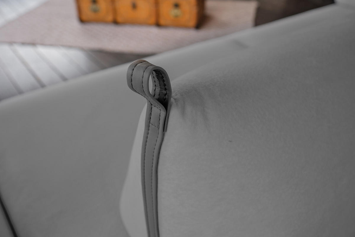ECKSOFA CANE Grau Webstoff - Schwarz/Grau, Textil/Metall (310/210cm) - KAWOLA