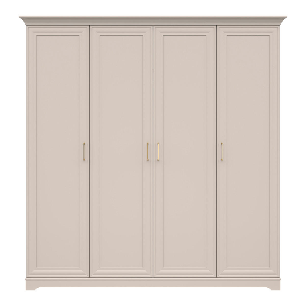 SCHRANK 4 Türen Perle Kaschmir - Beige, Holzwerkstoff (209.5/216/61cm) - Petits-meubles
