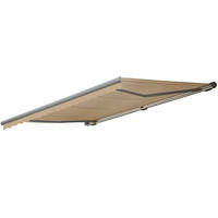 KASSETTEN-MARKISE MIT VOLANT Cremeweiß, Grau - Weiß/Grau, Textil (450/23/300cm) - MCW