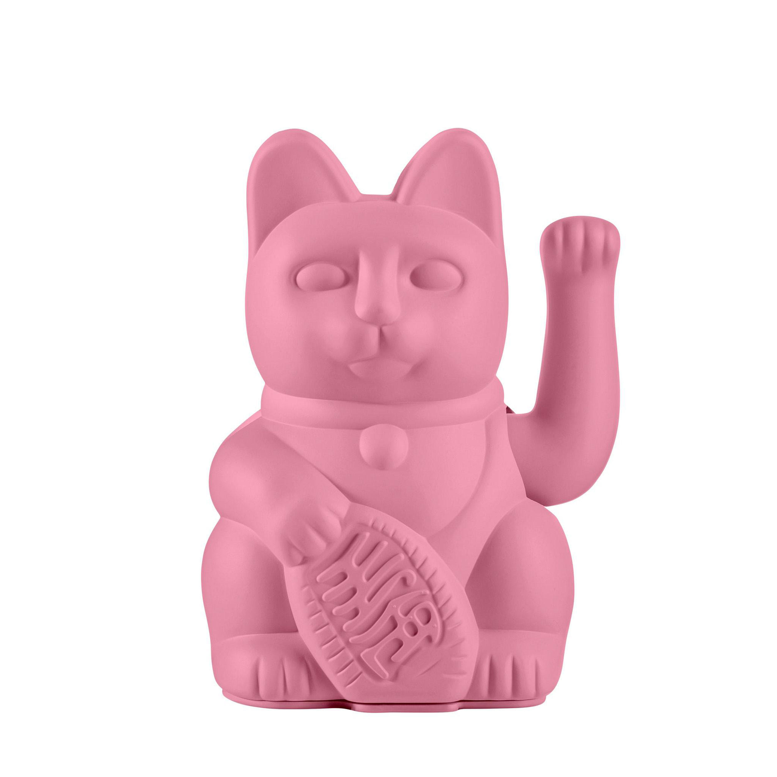 WINKEKATZE Lucky Cat Classic, Kunststoff, Hot Pink, ca. 15 cm - Rosa, Kunststoff (8.5/15/10.5cm) - Donkey Products